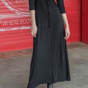 Women's Knit 3/4 Long Sleeved Tie Up Waist Fit and